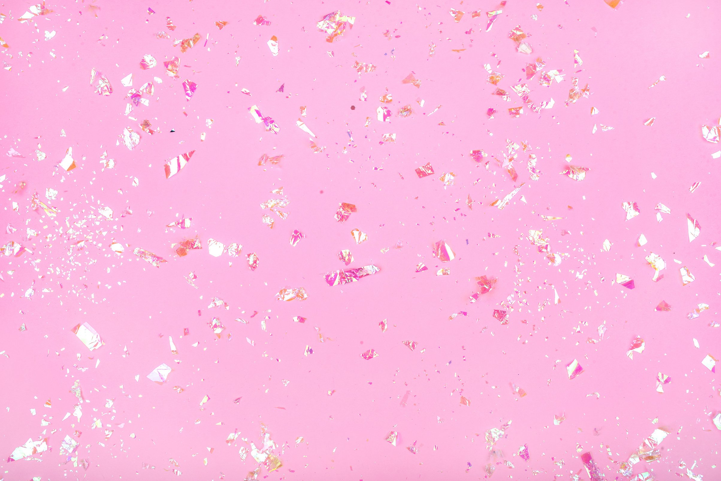 Pearl Confetti on Pink Background 